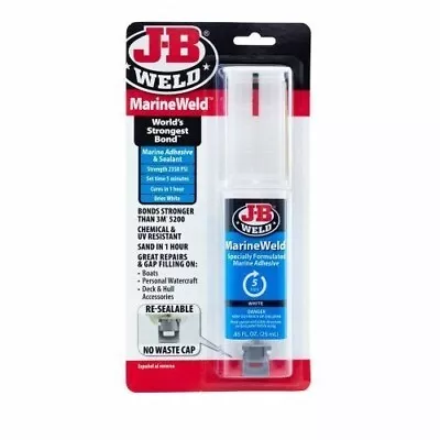 $22.50 • Buy JB Weld Marine Weld Epoxy Glue Adhesive Syringe J-B Weld Boat Hull Repair #50172