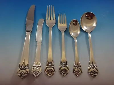 Rare Greta By Orla Vagn Mogensen Danish Sterling Silver Handwrought Flatware Set • $7100