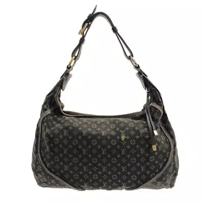 Auth LOUIS VUITTON Manon MM M95619 Ebene Monogram Mini Lin Unclear Shoulder Bag • $414