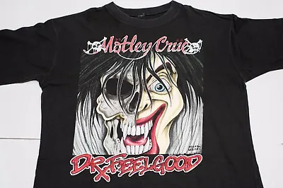 Motley Crue Official Vintage Dr. Feelgood Allister Fiend T-shirt 1990 Medium • $250