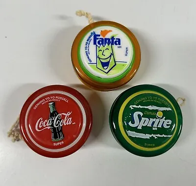 Lot Of 3 Russell Yo-Yos Coca Cola Fanta & Sprite Hecho En Mexico • $69.99