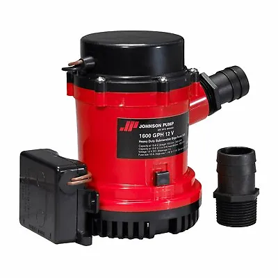 Johnson Pumps 01674-001 1600 GPH Heavy Duty Automatic Bilge Pump With Ultima ... • $190.69