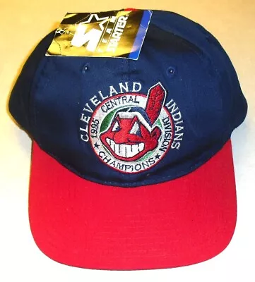 Cleveland Indians Starter Mens Vintage 90s 1995 Central Champs Snapback Hat New • $39.99