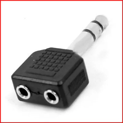 £1.95 • Buy 6.35MM TO 2 X 3.5MM JACK SOCKET STEREO Y SPLITTER ADAPTER 6.3MM 