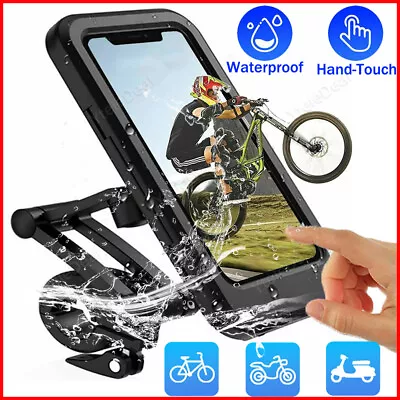 Holder Cell Phone Motorcycle Bike Waterproof Handlebar Touch Screen Case Mount • $11.98