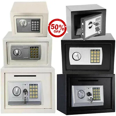 Electronic Digital Key Security Safe Money Cash Deposit Box Office Home Safety  • £25.30