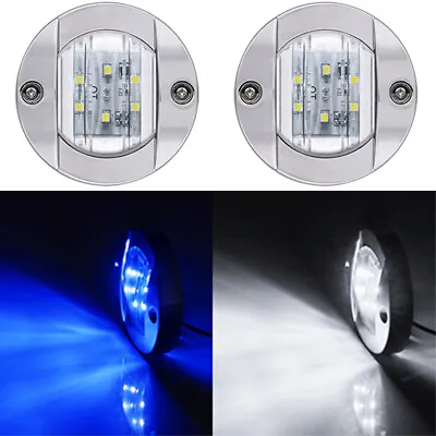 4x Marine Boat Round LED Tail Lamp Transom Stern Light Yacht Accessories DC 12V • $13.64