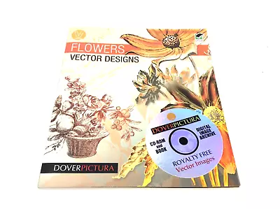 FLOWERS VECTOR DESIGNS By Alan Weller CD-ROM & Paperback Book 2010 • $35