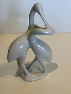 Vintage Hollóhaza Hungary Ceramic Spoonbill Water Birds Pair Figurine Hungary • $29.99