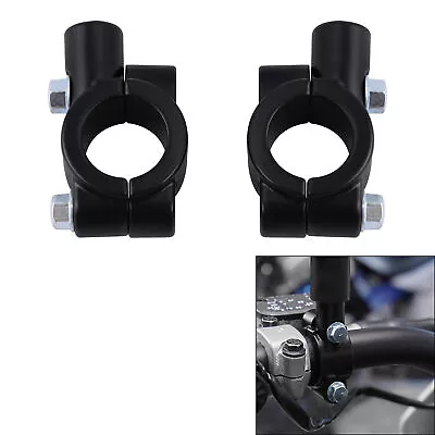 22mm 2x10mm 7/8  Handle Bars Mirrors Clamps On Mount Adapter Fit For Honda • $6.99