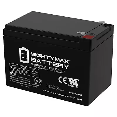 Mighty Max 12V 15AH F2 Replacement Battery For Razor 15165070 MX650 Dirt R Comp. • $36.99