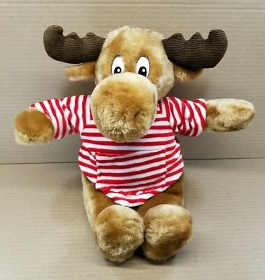 Vintage 90's Moostletoe 18  Plush Stuffed Animal Doll Moose 1992 Christmas • $3.99