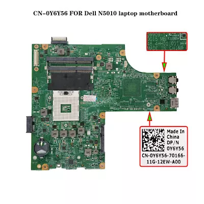 For Dell N5010 Laptop Intel Motherboard CN-0Y6Y56 0Y6Y56 Y6Y56 48.4HH01.011 • $78.89