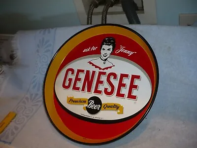 Vintage Genesee Metal Beer Tray Red White And Yellow Bright Colors Free Shipping • $55