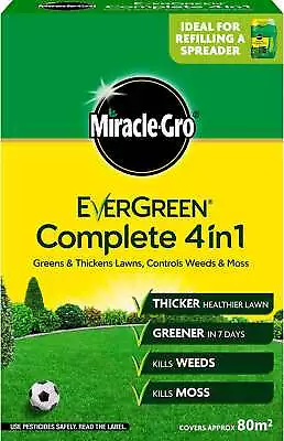 Miracle-Gro Evergreen Complete 4 In 1 80m2 Lawn Feed Weed & Moss Killer • £13.99