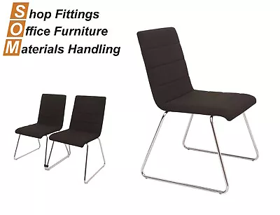 $189.20 • Buy Wfv100 Sled Base Fabric Black Linking Office Visitor Chair