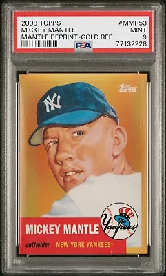 Mickey Mantle 2008 Topps Chrome Gold Refractor 1953 53’ PSA 9 • $150