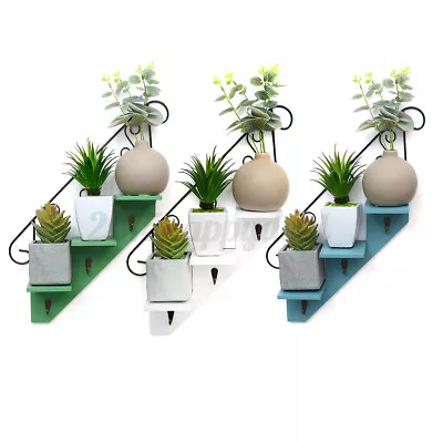 £6.39 • Buy  Corner Wall Shelf Rustic Floating Corner Shelves For Wall Storage Home Decor UK