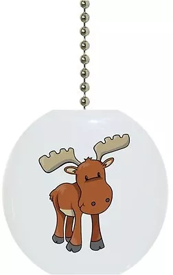 Baby Moose Animal Wildlife Solid CERAMIC Ceiling Fan Light Lamp Pull • $6.17