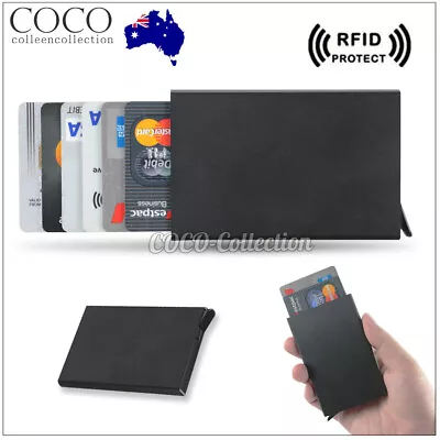 Card Holder RFID Blocking Slim Wallet ID Credit Metal Case Women Purse Aluminum • $5.98