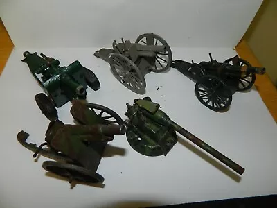 5 Pre War Britains Lead Soldiers Cannons Guns • £9.99