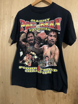 $120 • Buy Manny Pacquiao Rap Tee M 2010 Parking Lot Bootleg Mike Tyson Vintage L XL
