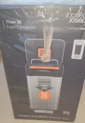 Joseph Joseph Titan 30 Stainless Steel Trash Compactor Brand New Transit Damage • £45