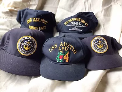 Vintage USN Naval Vessels Adjustable Hats/Caps-See Pictures & Details For Info.. • $40