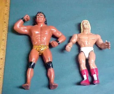 Vtg WWF 1984 Titan Jimmy Snuka & 1983 United Artist Hulk Hogan Wrestling Figures • $15.99