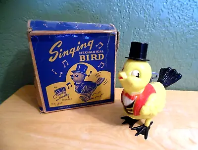 Vintage 1950's Irwin Mechanical Windup Singing Bird In Orig Box Working • $25