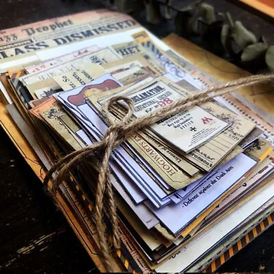 $19.50 • Buy 133pcs Vintage Junk Journal Kit, Ephemera, Harry Potter Themed Scrapbook Paper