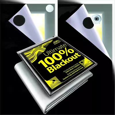 Maximolife® Ultimate 100% Blackout Blind | Fits Any Window Size/Shape | 16X Suct • £41.71