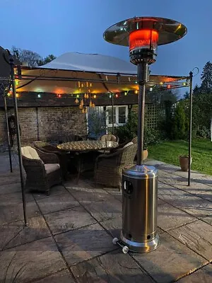 £69 • Buy Stainless Steel Gas Patio Heater Ideal For Garden Or Hot Tub