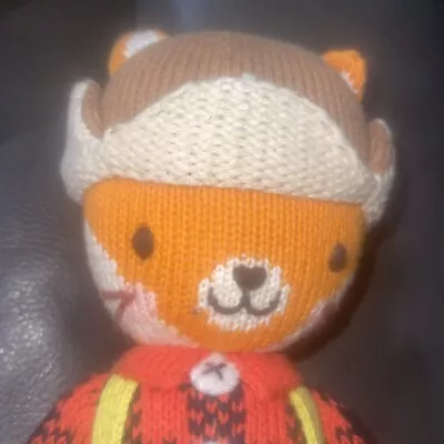 Cuddle + Kind Wyatt Fox 14  Knit Doll Stuffed Woodland Animal Handmade Peru EUC • $10.99