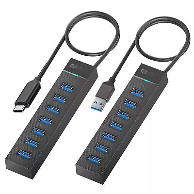 SANZANG Multi USB 3.0 Hub 7 Port High Speed 1.6ft Compact Expansion Splitter • $18.99