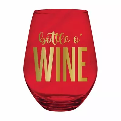 Jumbo Funny Stemless Wine Glass 30 Oz Holds A Full Bottle Of Wine • $19.95