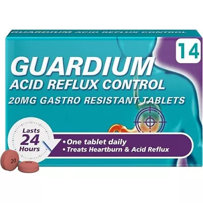 Guardium Acid Reflux Tablets Heartburn Indigestion Relief 14 Tablets Gaviscon • £8.99