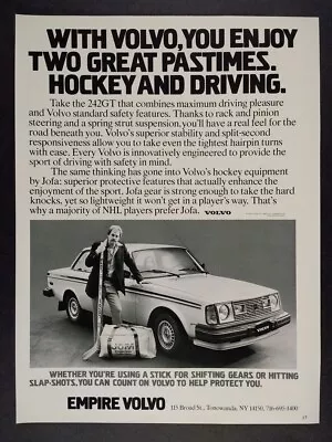 1978 Volvo 242GT 242 GT & Jofa Hockey Equipment Vintage Print Ad • $9.99