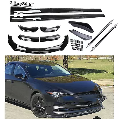 Front Bumper Spoiler Body Kit / Side Skirt/Strut Rods For Mazda Speed 3 6 RX CX • $99.99