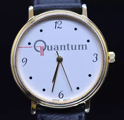 Vtg QUANTUM Computing Computers Unisex Watch Logo Advertising NEW BATTERY & BAND • $30.40