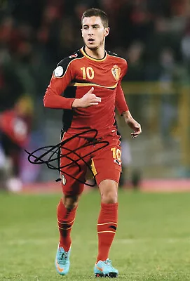 Signed Eden Hazard Belgium World Cup 12  X 8  Photo W/COA Real Madrid Chelsea • £29.99