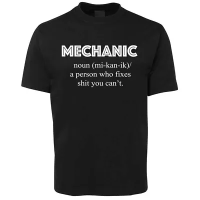 New Black Mechanic Fixes T Shirt 100% Cotton Size S - 10XL • $25.99