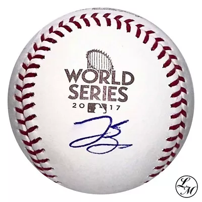 George Springer Autographed 2017 World Series MLB Baseball JSA COA • £96.41