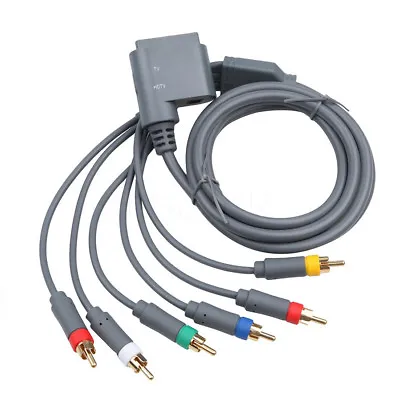 100% Original Microsoft Xbox 360 Component AV Video Cable Adapter Lead Cord 2.5M • £6.44