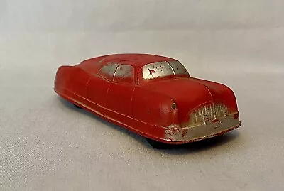 Vintage 5  1940’s Auburn Arcor Rubber Futuristic Red Sedan Coupe. Nice Condition • $24.95