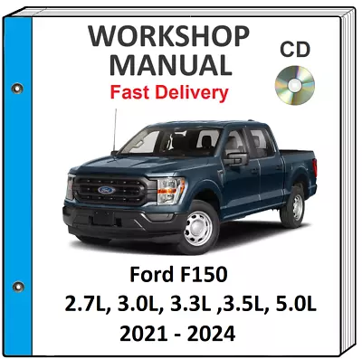 Ford F-150 F150 2021 2022 2023 2024 Service Repair Workshop Manual On Cd • $9.99