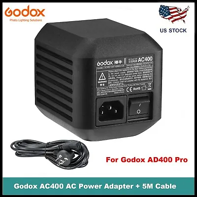 Godox AC400 AC Power Unit Source Adapter With 5m Cable For Godox AD400 Pro Flash • $98.10