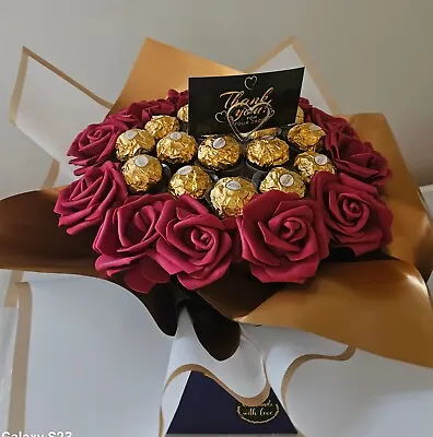 Medium Size Chocolate Ferrero Rocher Bouquet   Gift Flower Hamper Gift.  • £26.99