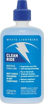 White Lightning Clean Ride Bike Chain Wax Lube - 4 Fl Oz Drip • $11.49