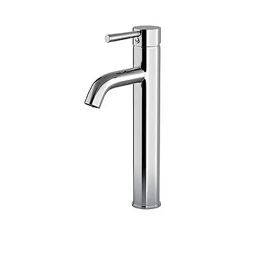 Monobloc Pillar Bathroom Tap Mixer With Long Spout - Tall Single Lever Chromed • £39.99